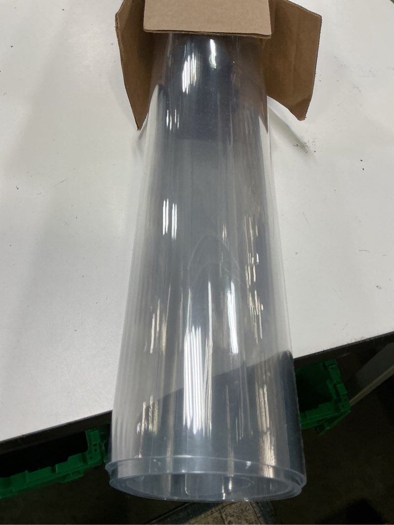 Condition photo showing Good Condition for royhom clear table protector 42 x 84 inch - 2mm thick plastic table cover, clear table cover protector rectangle, waterproof pvc desk mat for coffee table, writing desk, dining room, dresser 42" x 84" (rectangular) clear 2mm