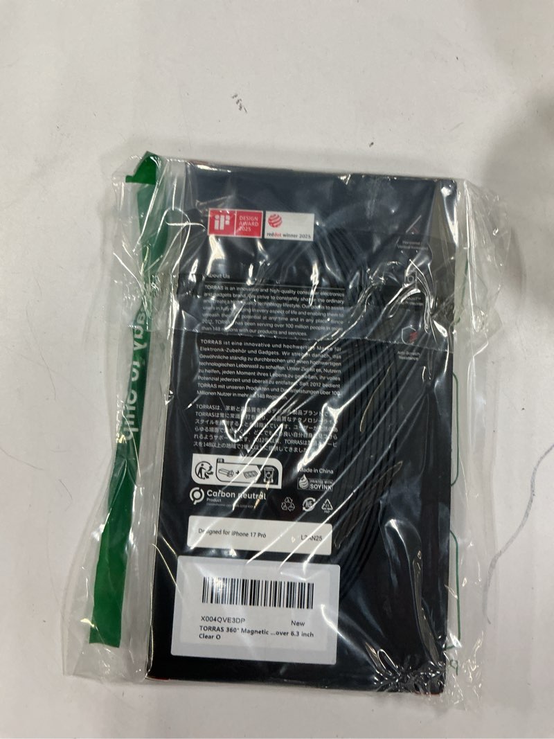 Condition photo showing New/Like New for TORRAS 360 Magnetic Stand for iPhone 17 Pro Case, [Rotatable Sturdy Kickstand][Fit for MagSafe][4X Mil-Grade Shockproof] Slim Transparent Phone Cover, Camera Button, Clear Orange, Ostand O3 Fitness G-Clear Orange For iPhone 17 Pro