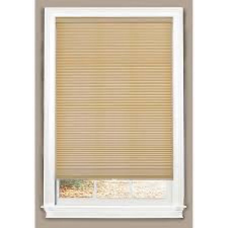 Grandekor No Drill No Tools Cordless Cellular Shades,18" W x 36" H,Blackout Honeycomb Blinds for Indoor Windows,UV Protection Privacy No Drill Blinds for Home,Door