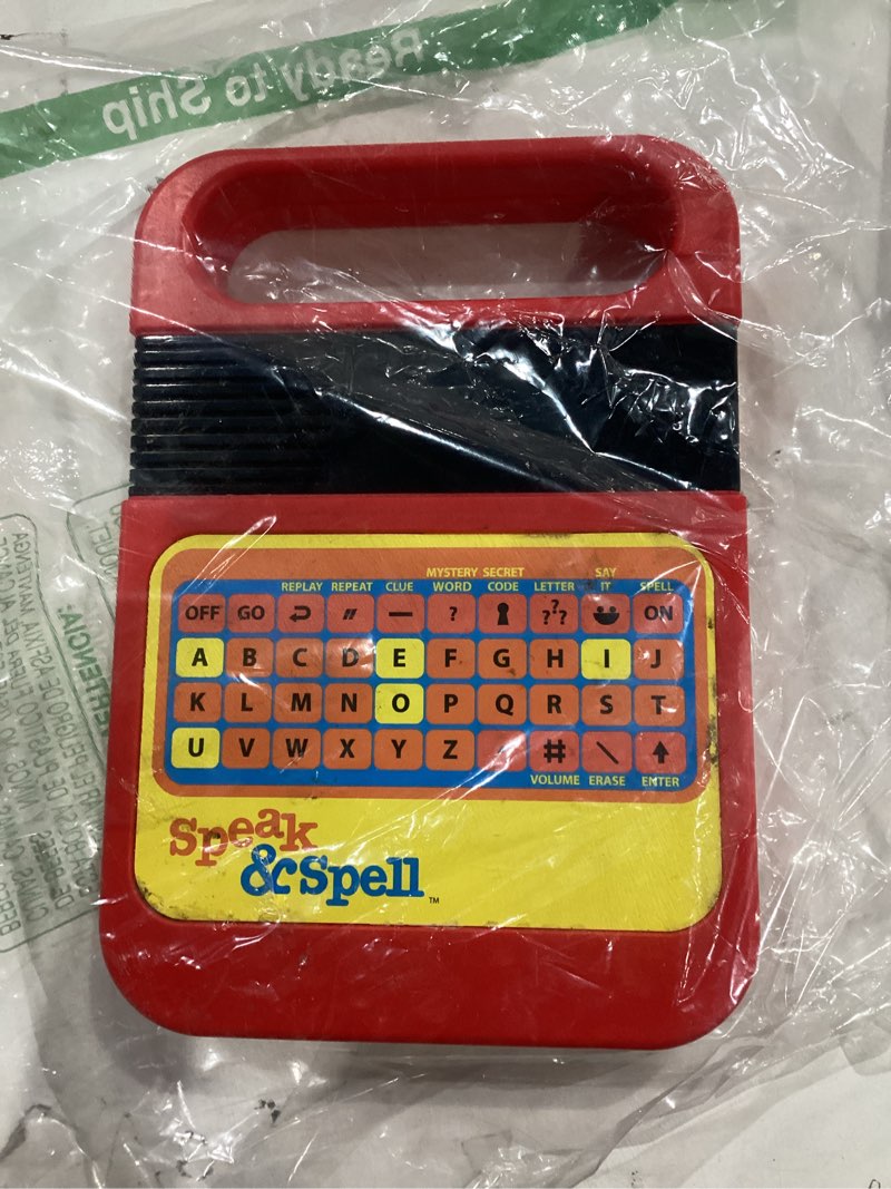 Condition photo showing Good Condition for speak & spell electronic game - educational learning toy, spelling games, 80s retro handheld arcade, autism toys, activity for boys, girls, toddler, ages 7+