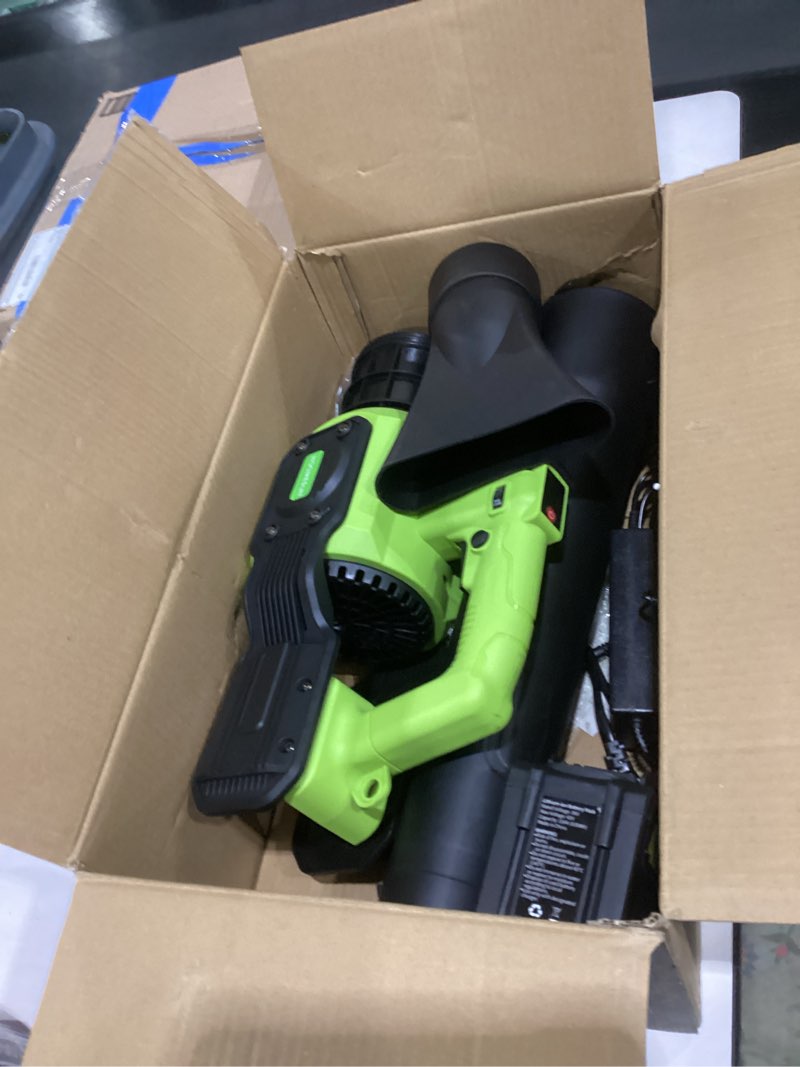 Condition photo showing Good Condition for Cordless Leaf Blower, 710CFM & 200MPH, 6-Speed Turbo Blower with 42V 6.0Ah Battery – Lightweight Electric Blower for Yard, Lawn, Dust & Snow Cleaning