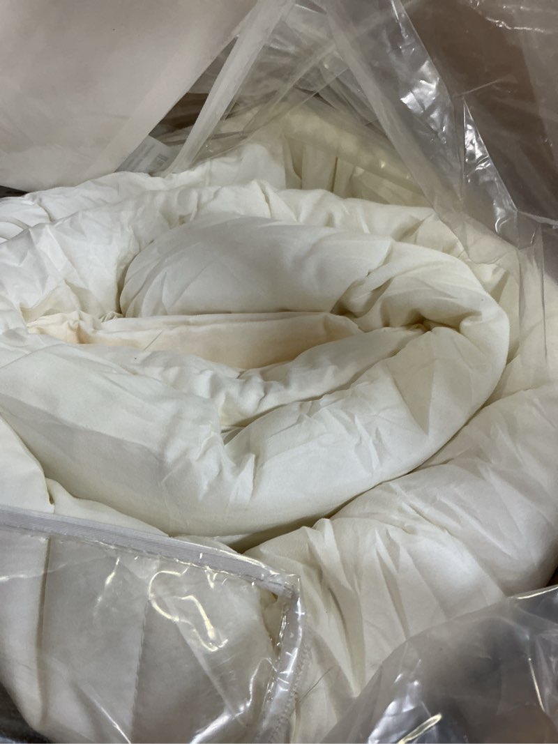 Condition photo showing Good Condition for cozylux queen size comforter set ivory - 7 pieces bed in a bag, cream off white comforter queen size, bedding sets with all season quilted comforter, flat sheet, fitted sheet, pillowcases ivory queen