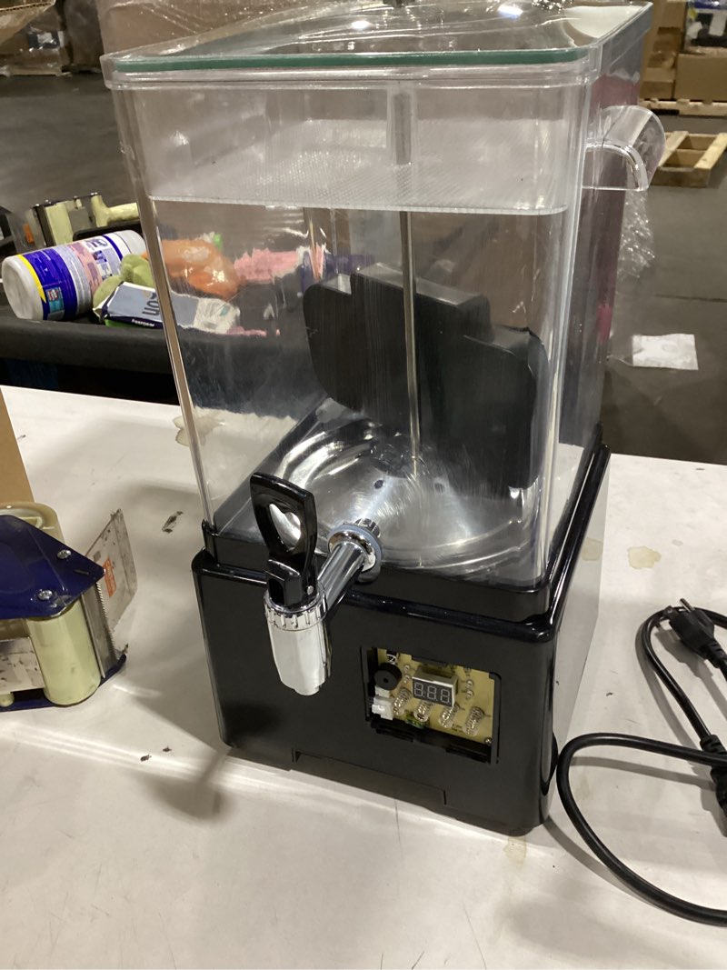 Condition photo showing As Is for Coffee Urn Commercial Coffee Maker, 10 L 65 Cups,Multi-Functional Hot Chocolate Machine,Transparent Electric Percolator Coffee Pot for Catering Hot Water Urn for Hot Cocoa, Drink, Tea, Juice Square Black 65 Cup 10L