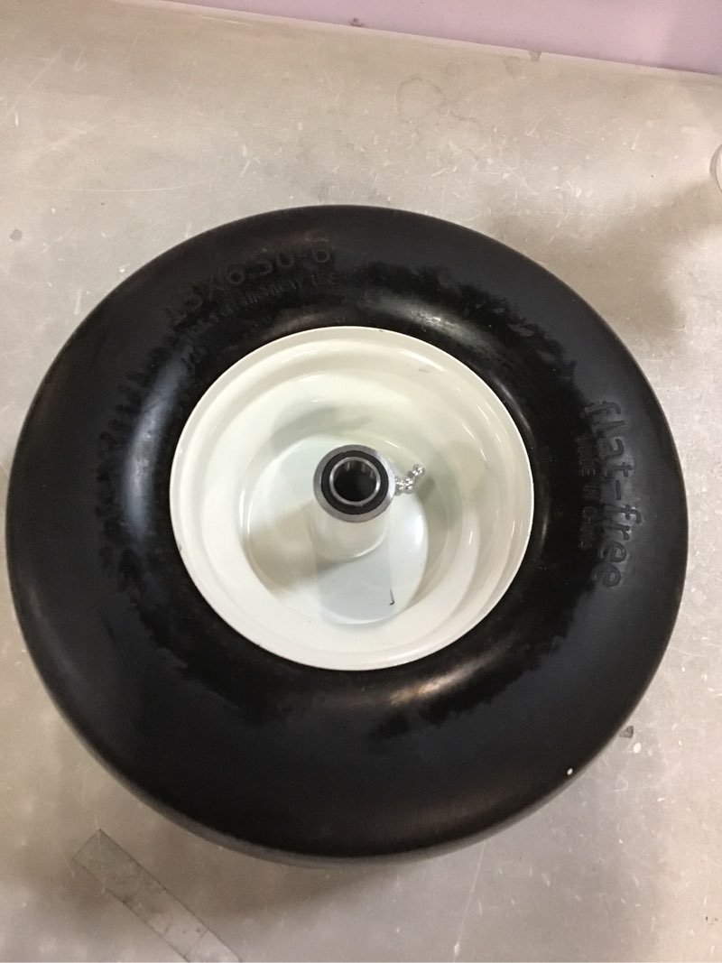 (1 pack) HQPASFY TIRE AND WHEELS FOR LAWNMOWER 13x6.50-6