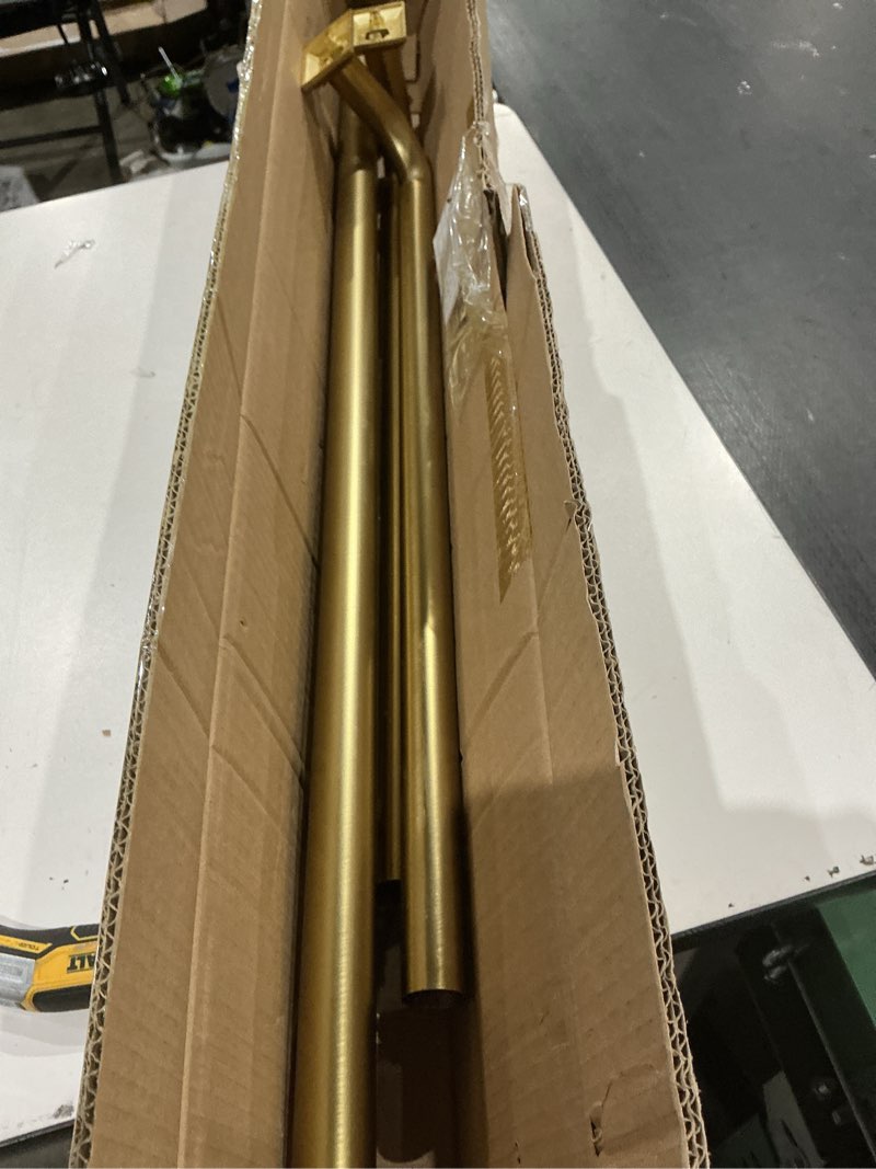 Condition photo showing Good Condition for 1 1/4 diam large room darkening rods, 28-48inch(2.33-4ft) length telescoping wrap around curtain rods for bedroom living room kitchen, warm gold warm gold 28-48"