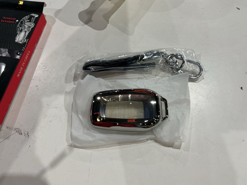 Condition photo showing Good Condition for qbuc for toyota key fob cover with keychain, fit for toyota venza corolla cross grand highlander tundra rav4 prime prius land cruiser sequoia sienna crown tacoma 2025 camry (silver)