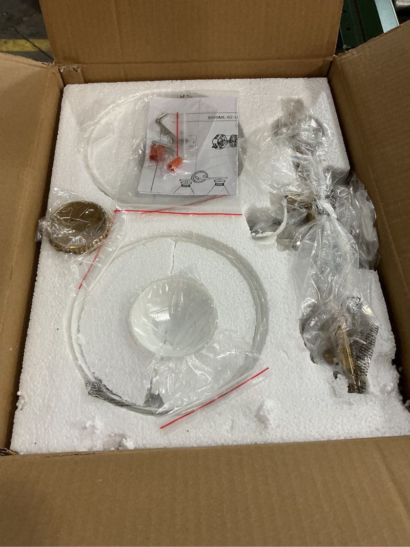 Condition photo showing New/Like New for woshitu gold bathroom light fixtures: modern vanity lighting fixtures 2 lights for bathroom mid century vanity light sconces over mirror with frosted milky glass for bath bedroom makeup gold 2-light