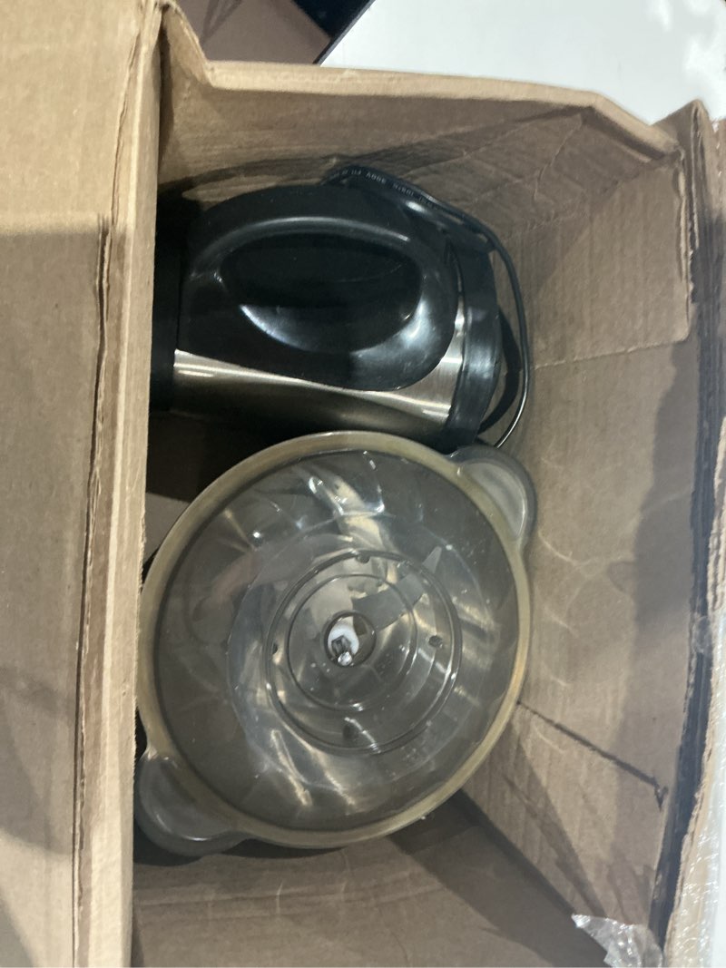 Condition photo showing As Is for krups simply brew stainless steel and thermal carafe drip coffee maker 12 cup programmable, customizable, digital display, insulated coffee filter, dishwasher safe, drip free silver and black 12-cup thermal