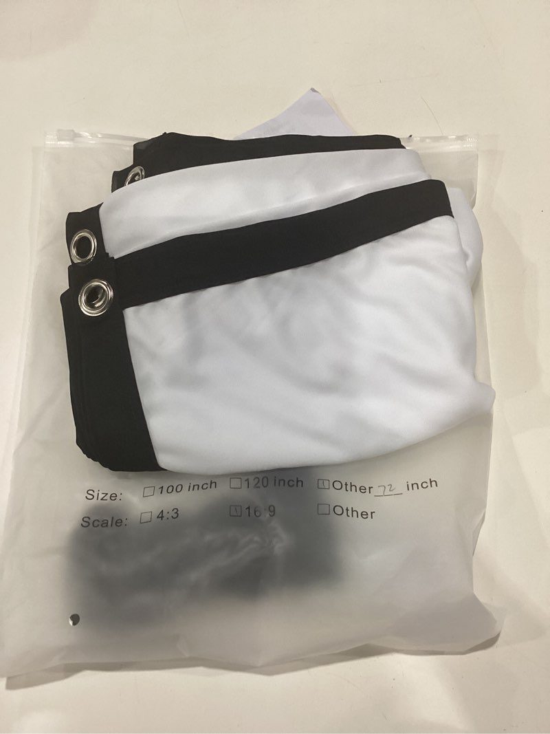 Condition photo showing New/Like New for Taotique Projector Screen 72 inch, Movie Projector Screen 16:9 HD Foldable and Portable Anti-Crease Indoor Outdoor Projection Double Sided Video Projector Screen for Home, Party, Office, Classroom