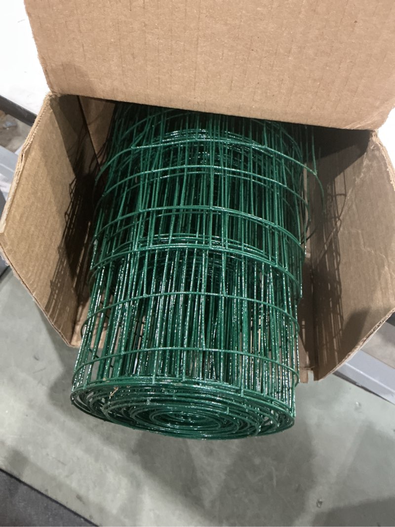Condition photo showing Good Condition for tongmo 4 ft x 50 ft green pvc coated welded wire fence, 16ga garden chicken wire fence roll, mesh size 2" x 4" hardware cloth, ideal for yard protection and poultry netting 4ft*50ft green