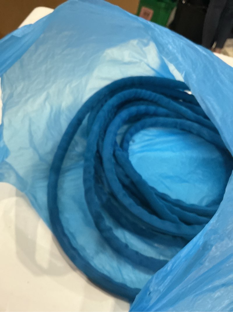 Condition photo showing As Is for project source project source lightweight 1/2-in x 30-ft premium -duty kink free woven blue coiled