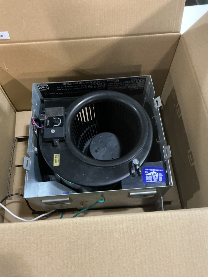 Condition photo showing As Is for Utilitech Decorative Lighted Bathroom Fan, White 714180l