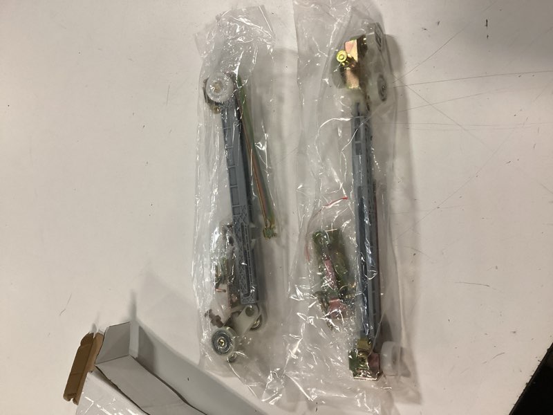 Condition photo showing New/Like New for 2 set pocket door soft close top hanger assemblies fit for johnson p/n #1060 & #1062, works with 100, 134f, 138f, 2610f series track, 1" nylon ball bearing tri-wheel, bi-direction
