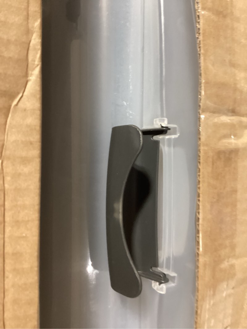 Condition photo showing As Is for HOMZ 2-Pack Under Bed Storage, Clear Plastic Containers with Lids, 56 Quart, Gray Latch - Stackable Underbed Organizer Bins for Shoes, Bags, Clothes, and Towels Grey 56 Quart