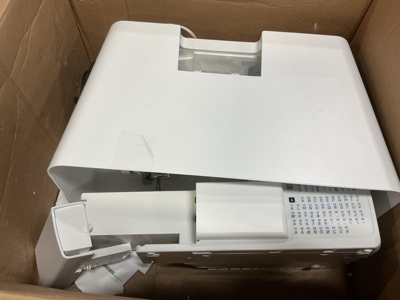 Condition photo showing As Is for Brother Sewing and Quilting Machine, Computerized, 165 Built-in Stitches, LCD Display, Wide Table, 8 Included Presser Feet, White, 20x12x17