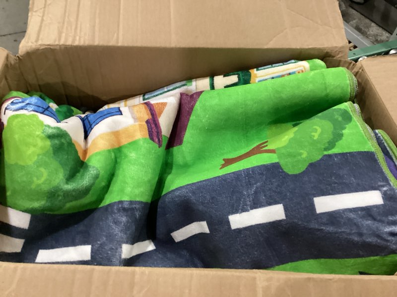 Condition photo showing Good Condition for Kids Rugs for Playroom - Soft & Non-Slip 8x10 Feet Town City Map Road Rug Cars Play Mat, Childrens Road Catpet Washable Rug for Classroom Nursery Bedroom Boys City Map 8*10 Feet