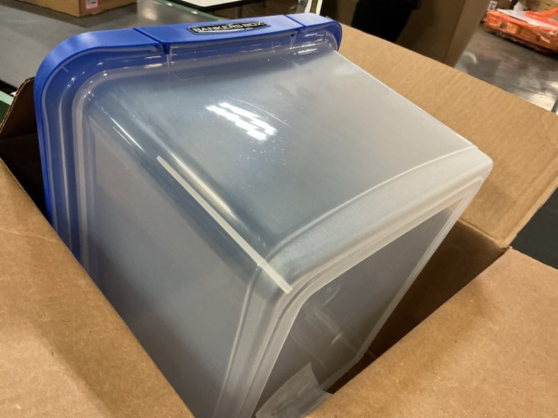Condition photo showing Good Condition for Bankers Box Heavy Duty Plastic File Box with Hanging Rails, Letter/Legal, 1 Pack (0086205) Letter / Legal