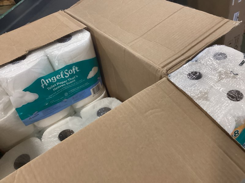 Condition photo showing New/Like New for Angel Soft Toilet Paper with Fresh Linen Scented Tube  48 Mega Rolls (4 Packs of 12 Rolls)