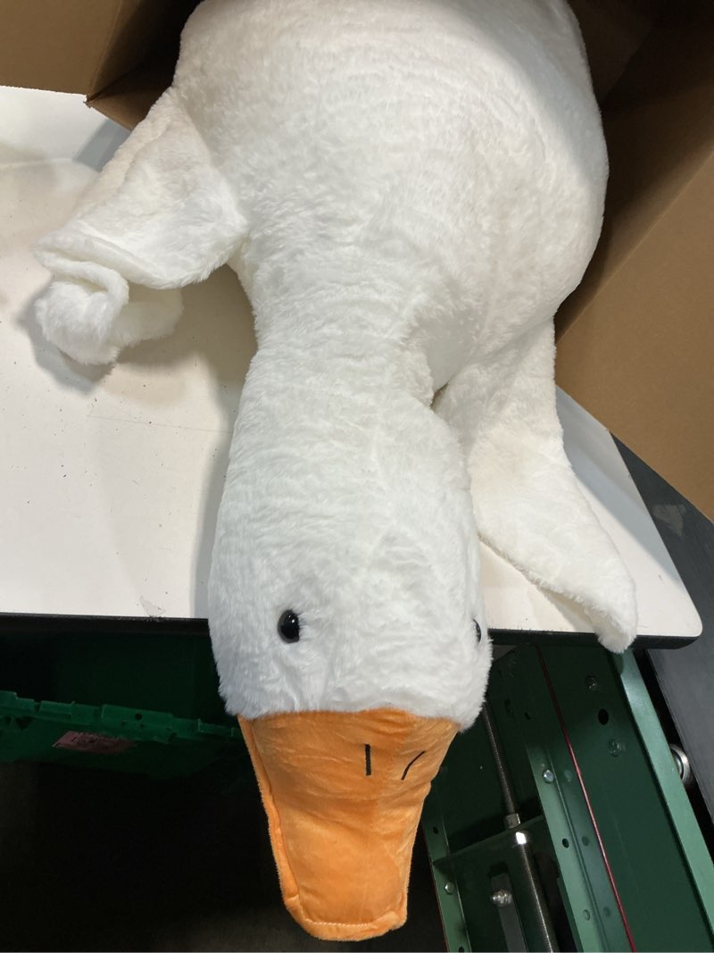 Condition photo showing Good Condition for ryttir giant goose plush - 63" extra soft goose stuffed animal hugging pillow with rotund belly,safety nursery decor & sensory comfort toy,cuddle companion for kids(birthday gender neutral gift)