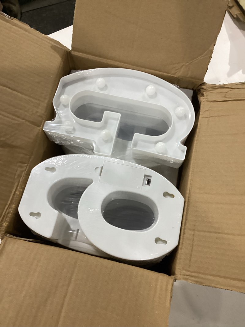 Condition photo showing New/Like New for 9 led marquee letter lights grad 2026 sign, grad 2025/6 light up letters for graduation decorations, class of 2026 lights decoration for high school senior college graduation party favor supplies