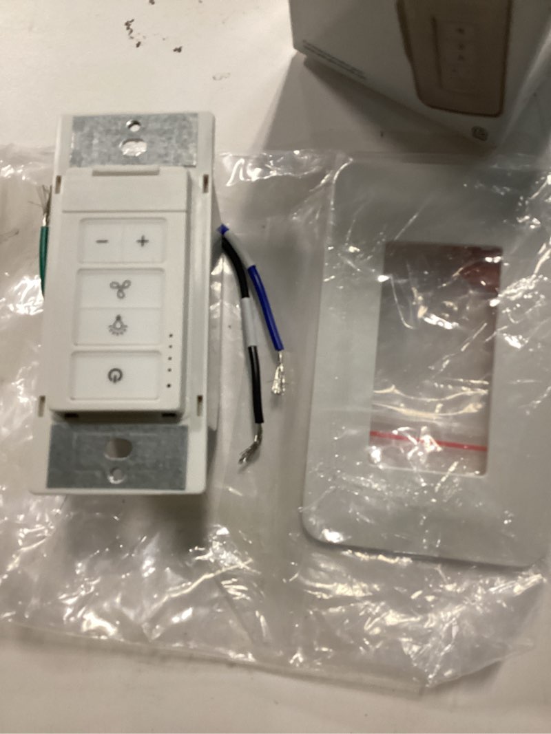 Condition photo showing Good Condition for Dimmer Switch & Ceiling Fan Remote Control, 4-Speed Wall Switch, 2 in 1 Light and Ceiling Fan Combination, Single Pole, Neutral Wire Needed, Compatible with Hampton Bay Harbor Breeze Hunter