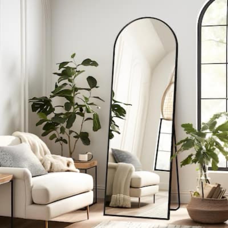 full-length floor mirror - 64*21 - black