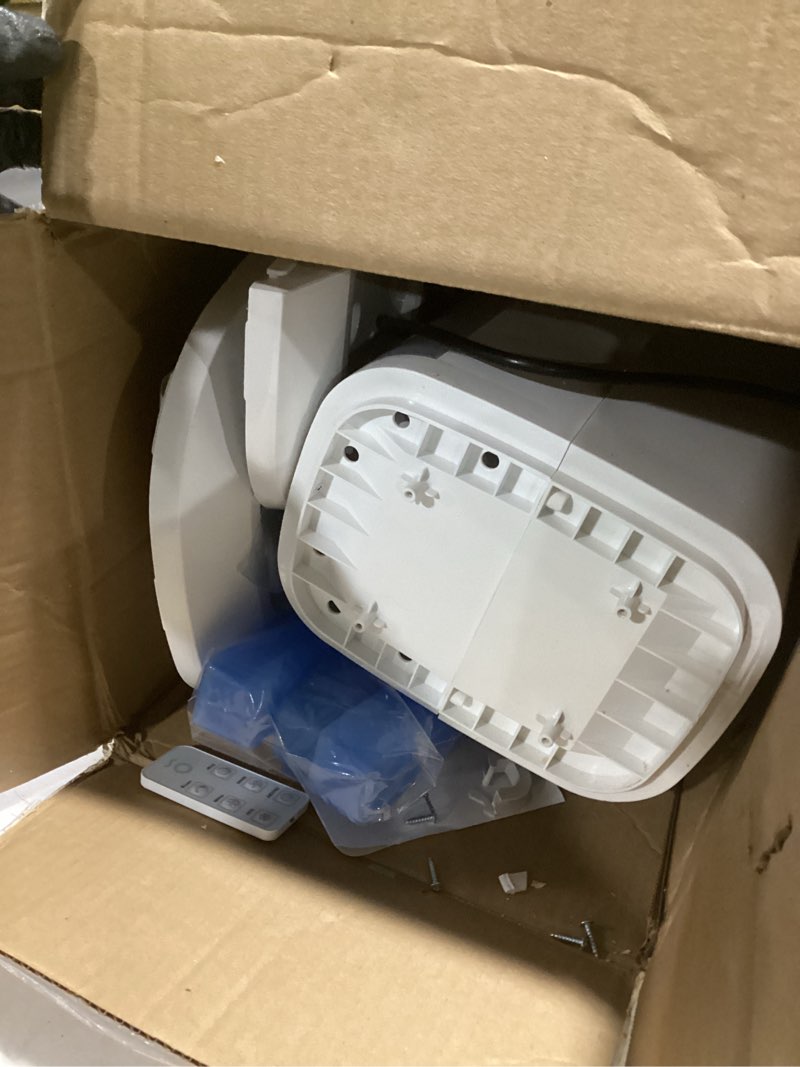 Condition photo showing Good Condition for serenelife evaporative air cooler tower with remote, 5l tank, 4 ice boxes, 3 speeds, quiet standing cooler with oscillation for home, office or bedroom, portable & energy efficient, 10” x 13” x 39”