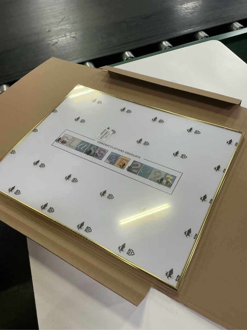 Condition photo showing As Is for (20x16)lawrence frames 670080 simply gold metal picture frame