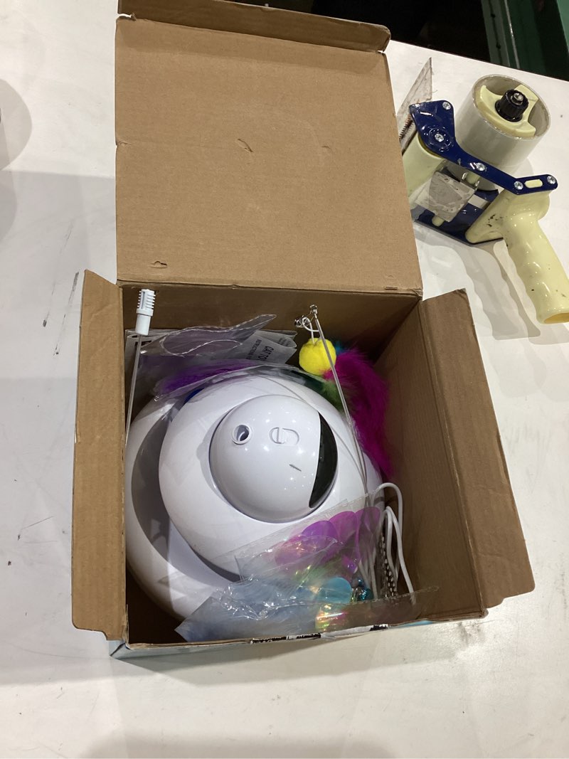 Condition photo showing Good Condition for interactive cat toys for indoor cats,4-in-1 automatic kitten toy with laser, fluttering butterfly, moving feather & track balls, usb rechargeable self-play electronic toy for kittens & adults