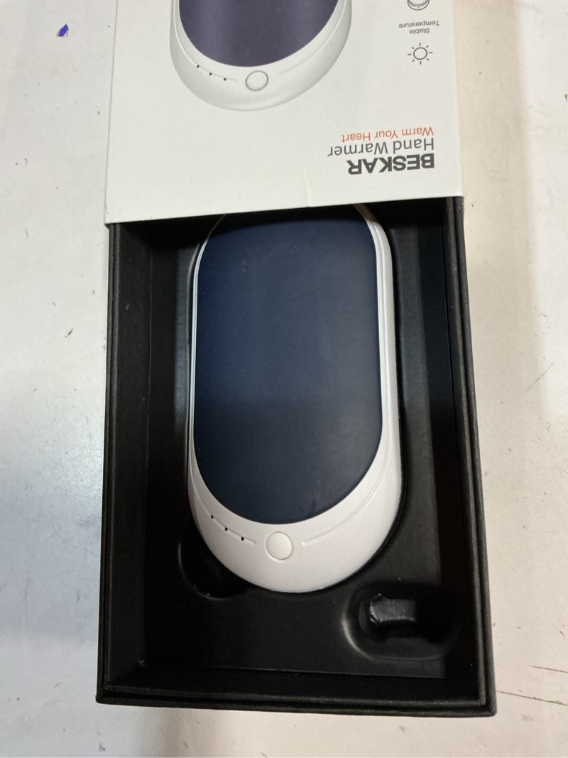 Condition photo showing Good Condition for BESKAR Rechargeable Hand Warmer, 5200mAh Electric Handwarmers with Long Lasting Heating, Quick Charge and 3 Levels, Portable Pocket Hand Warmer & Power Bank for Outdoors, Camping, Golf, Raynauds