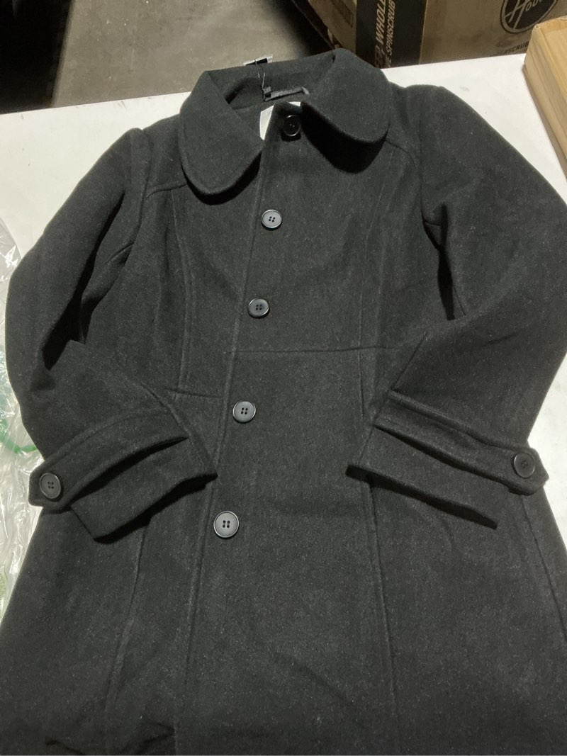 Condition photo showing Good Condition for allegra k womens peter pan collar overcoat fall winter dressy single breasted long coat medium black
