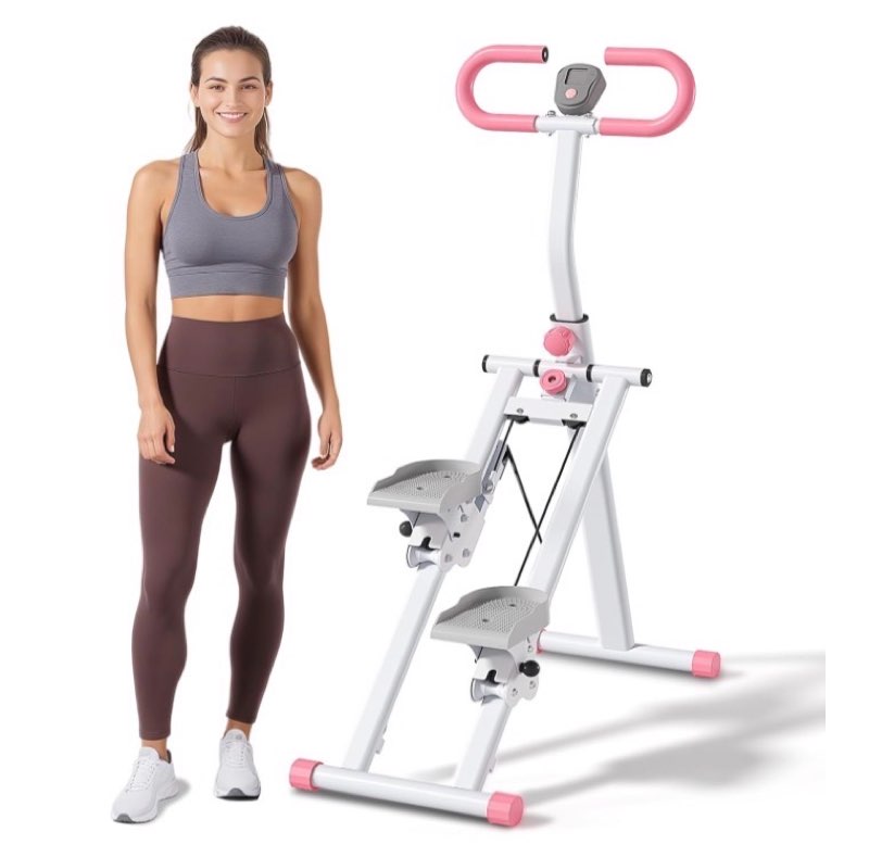 home vertical climber, full-body cardio machine with adjustable handles, steel frame & digital monit
