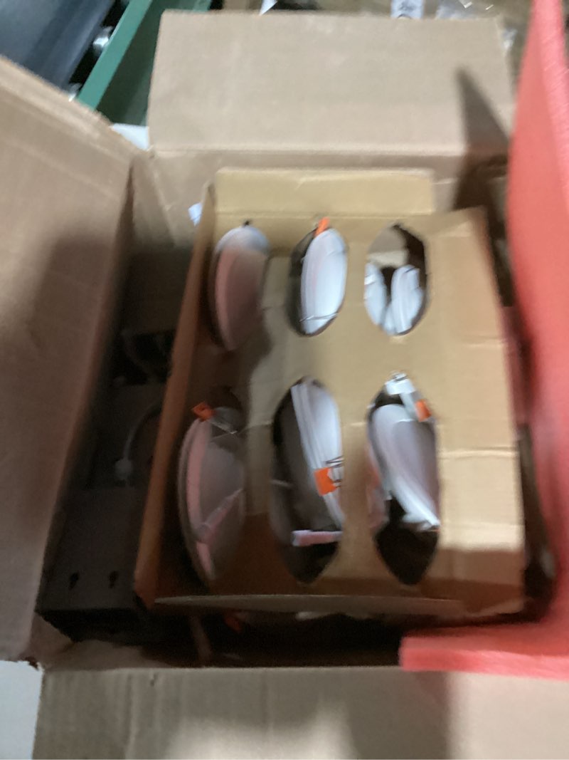 Condition photo showing Good Condition for melpo smart recessed lighting 6 inch compatible with alexa & siri?1500lm rgbww recessed ceiling light 2700k-6000k?16 million colors?music sync? diy scenes?16w led downlight with junction box?12 pack