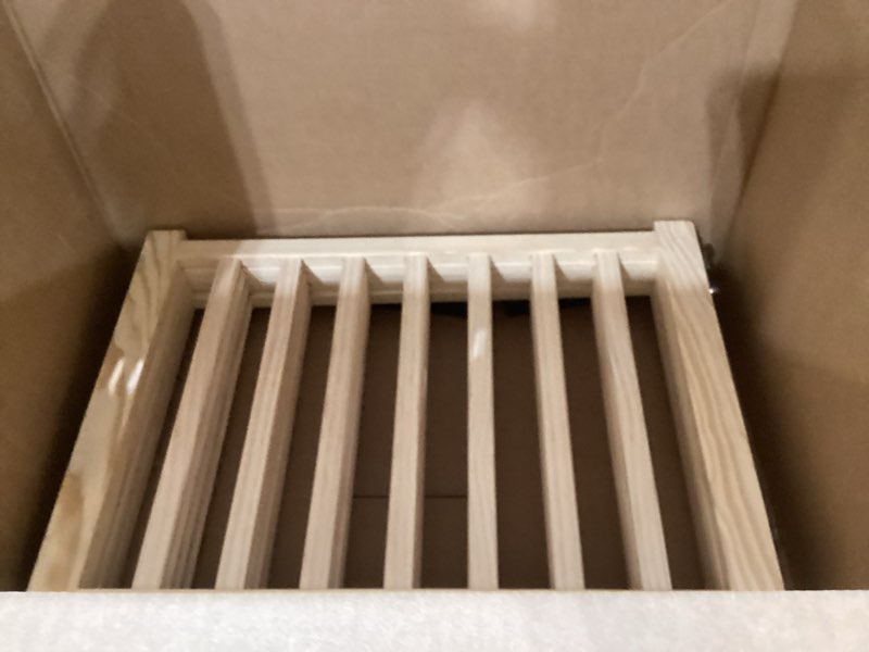 Condition photo showing Good Condition for yocan paint-free wooden freestanding dog gates for the house,doorways, stairs,wood dog fences indoor pet gate,step over fence-4 panel h:16.9" ?4 panels?16.9"h