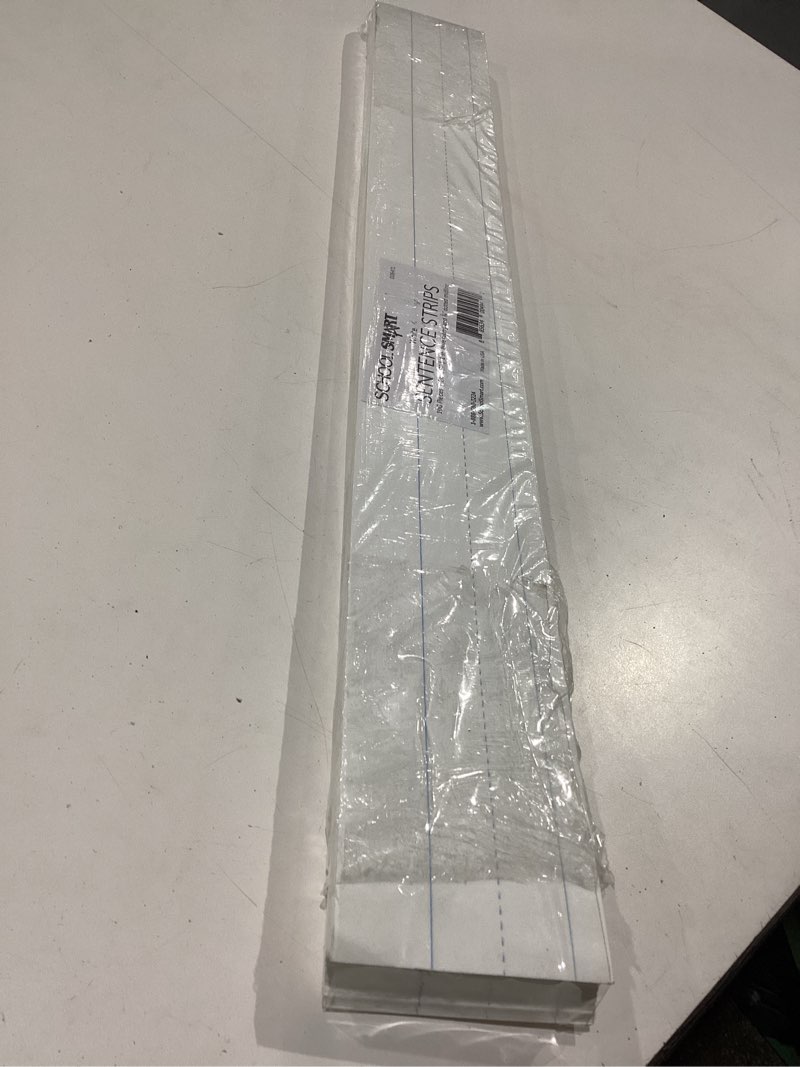 Condition photo showing Good Condition for School Smart Ruled Sentence Strips, 3 x 24 Inches, White, Pack of 100,6471 3 x 24 Inches Strips