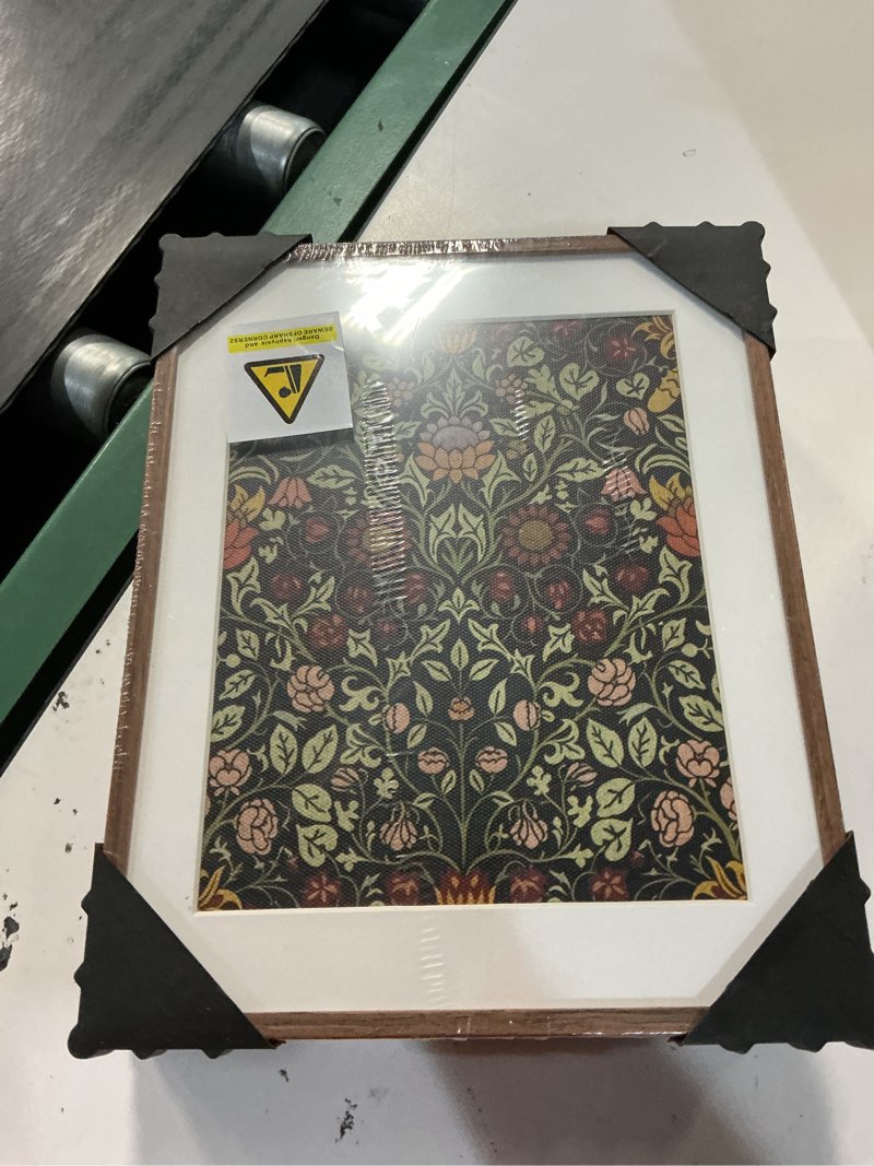 Condition photo showing New/Like New for framed william morris canvas wall art, 4 piece vintage botanical floral bird wall art decor, retro strawberry thief painting artwork for living room, bedroom, bathroom, office, dining room, 8x10 8" w x 10" h x 4pcs floral (4 pcs)