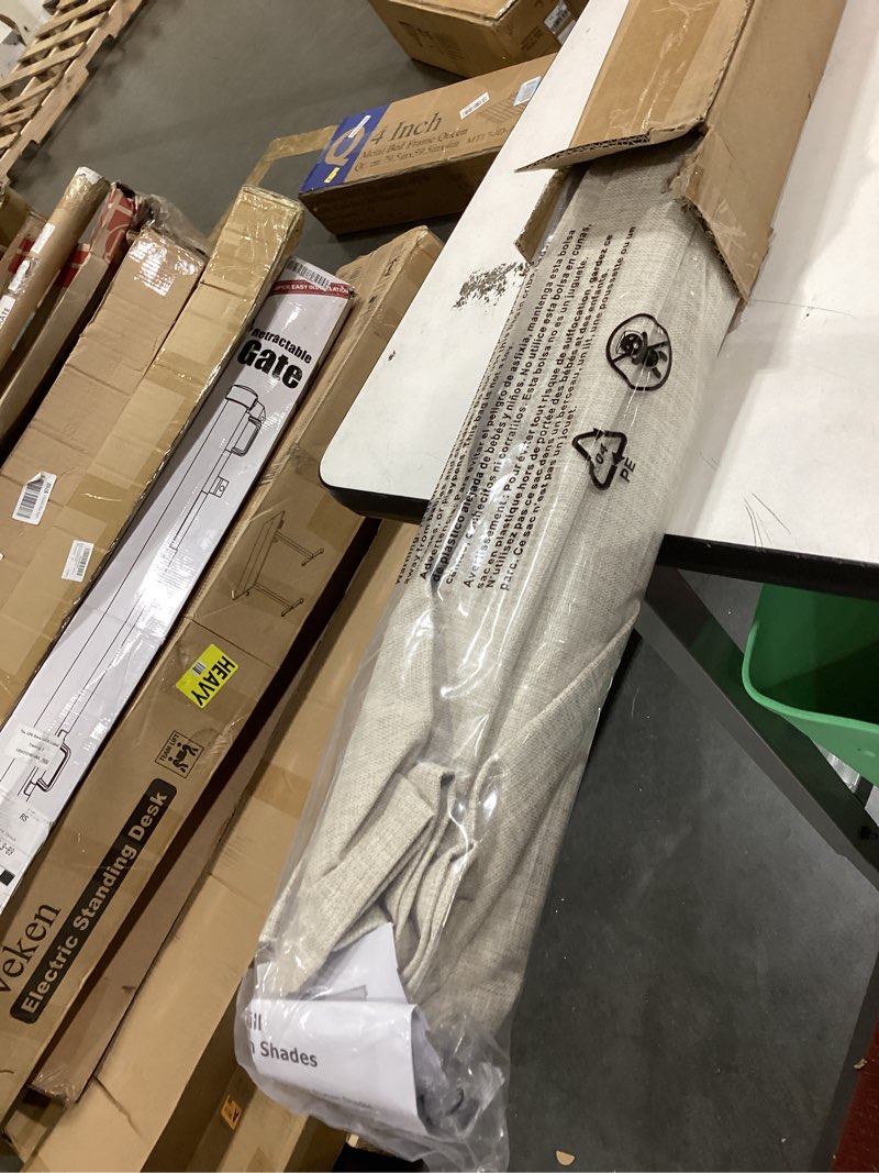 Condition photo showing Good Condition for lazblinds no tools no drill cordless roman shades for windows, blackout thermal insulated uv blocking window blinds, room darkening fabric blinds for indoor windows, 28'' w x 64'' h, beige blackout - beige 28" w × 64" h