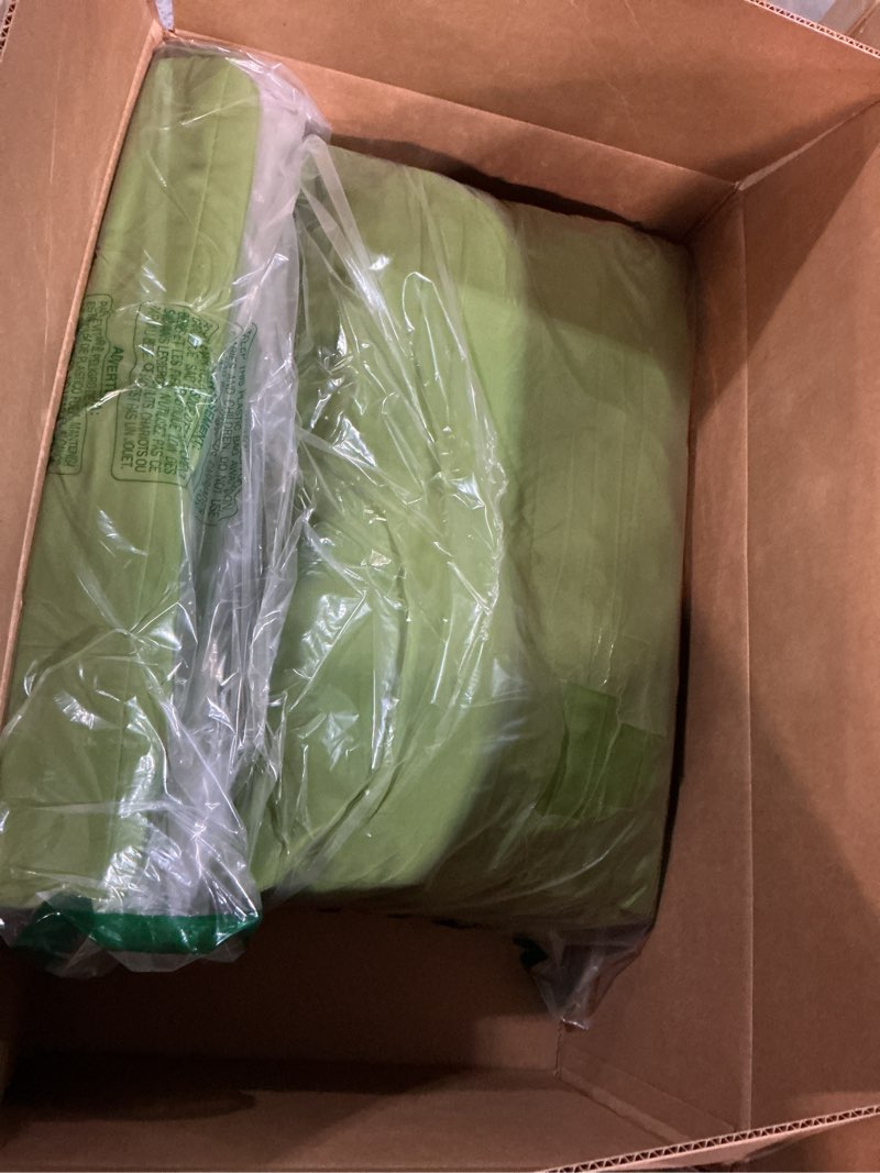 Condition photo showing Good Condition for idee-home outdoor cushions for patio furniture, outdoor seat cushion, waterproof hampton bay deep seat replacement couch chair cushions for garden lawn backyard deck, 28.5 x 28.5 green green leaf 28.5 x 28.5 in