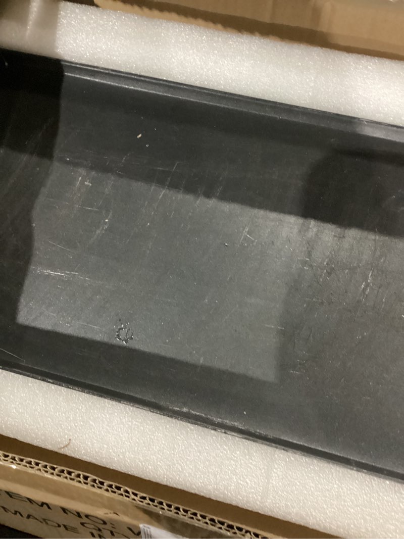 Condition photo showing As Is for Allstare WB31X24738 Griddle Replacement Parts for GE Gas Stove Parts WB31X49806 Cast Iron Center Griddle Plate 19.5" x 9" General Electric Gas Range Stove Top Griddle GE Cooktop Flat Top Pan 1 Pack Matte Enamel Cast Iron