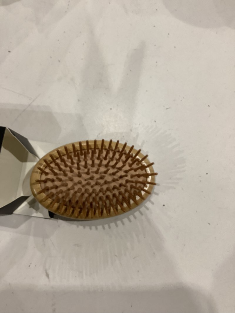 Condition photo showing Good Condition for bamboo brush for hair growth(no handle design) combetter, natural wood brush, mini hair scalp massager bamboo bristles detangling hairbrush for women, men &kids sharp teeth