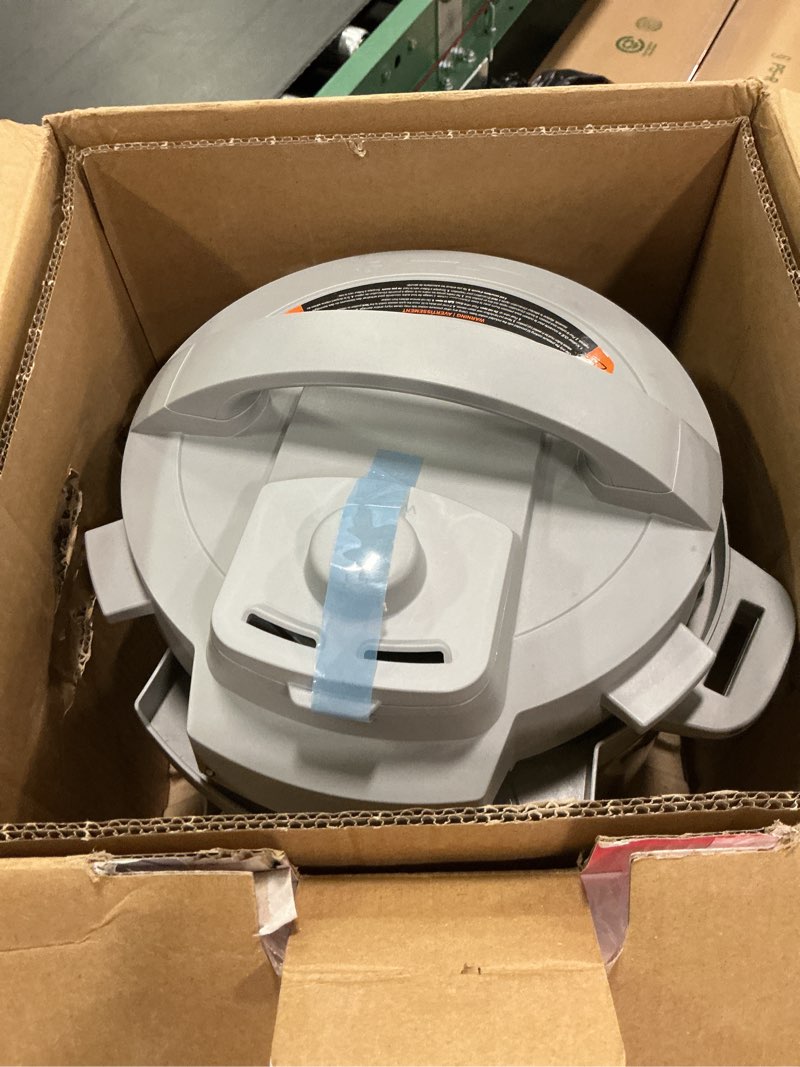Condition photo showing As Is for Instant Pot, 6-Quart Whisper Quiet 9-in-1 Electric Pressure Cooker, Slow Rice Steamer, Sauté, Yogurt Maker, Warmer & Sterilizer, Free App with 800+ Recipes, Stainless Steel 6 Quarts