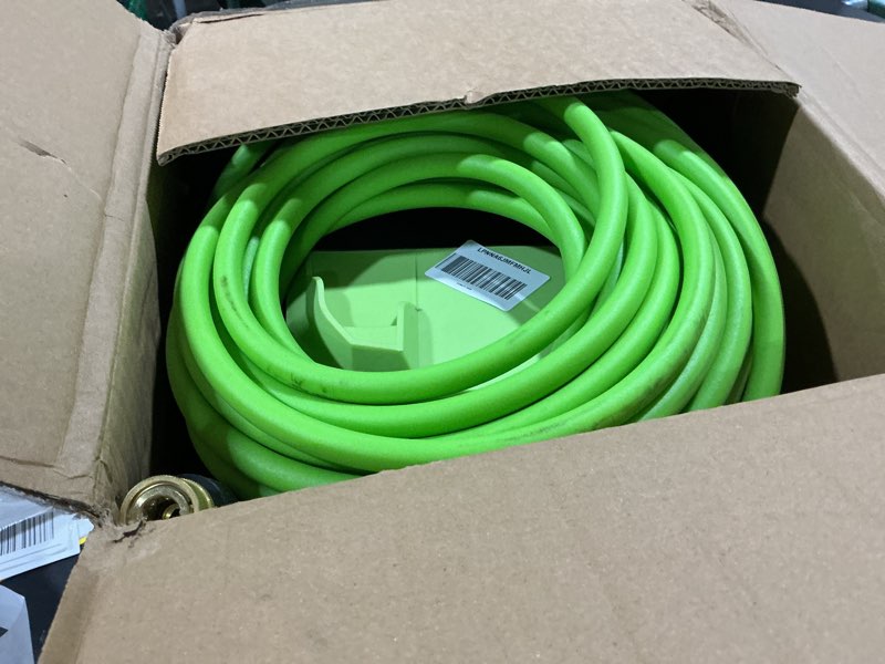 Condition photo showing As Is for electric pressure washer 5000psi max 4.0gpm with 33ft flexible extension hose, 4 nozzles, foam cannon, power washer powered for cars, patios, driveways, deep green