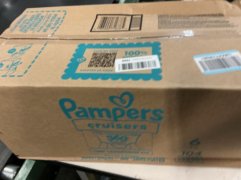 Condition photo showing New/Like New for pampers diapers - cruisers 360 - size 6, 104 count, babyproof up to 100% leakproof pull-on diaper size 6 104