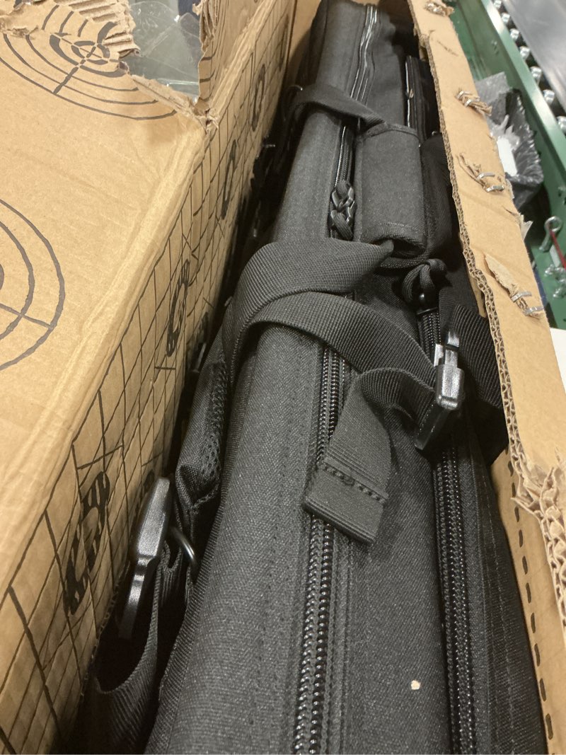 Condition photo showing New/Like New for Savior Equipment American Classic Tactical Double Long Gun Bag Pistol Transportation Case w/Backpack Strap, Lockable Compartment, Available Length in 32" 36" 42" 46" 51" 55" Obsidian Black 36" x 12" Double Rifle Case Rifle Case