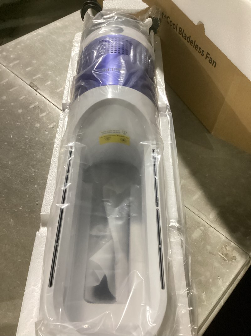 Condition photo showing New/Like New for vevor tower fan bladeless, 16 ft/s velocity quiet floor fan that blows cold & heating air, 80° oscillating fans with 8 speeds, 9h timer, standing fans with remote control for bedroom, office, home 26in tower fan w/ heating