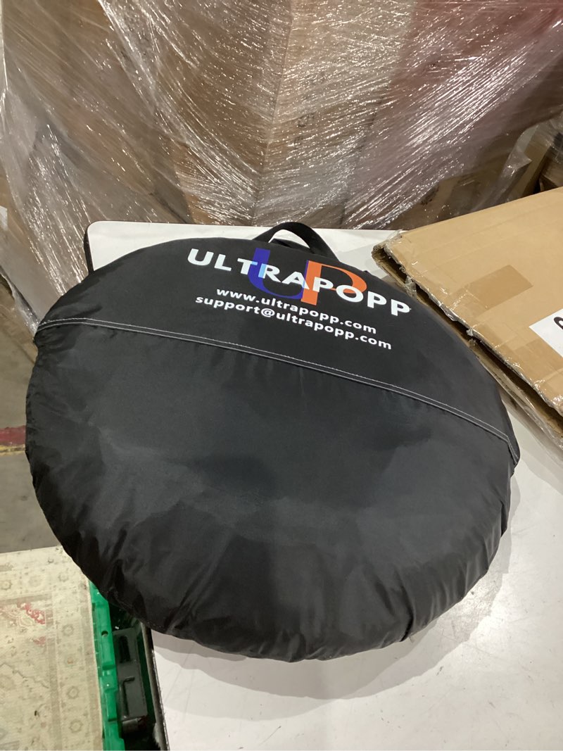Condition photo showing Good Condition for pop up sensory tent for kids, extra big 47x47in black out calming hideout den, calm down black tent for autism kids adhd spd, autistic sensory room play tents with door & window