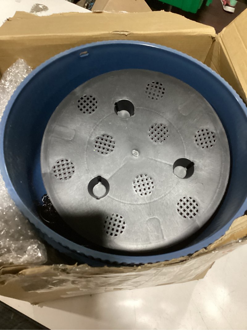 Condition photo showing Good Condition for 5 pack blue hanging planters for indoor outdoor plants, 11 inch large self watering hanging pots with drainage hole & chain & plug heavy planters flower baskets for garden home balcony patio