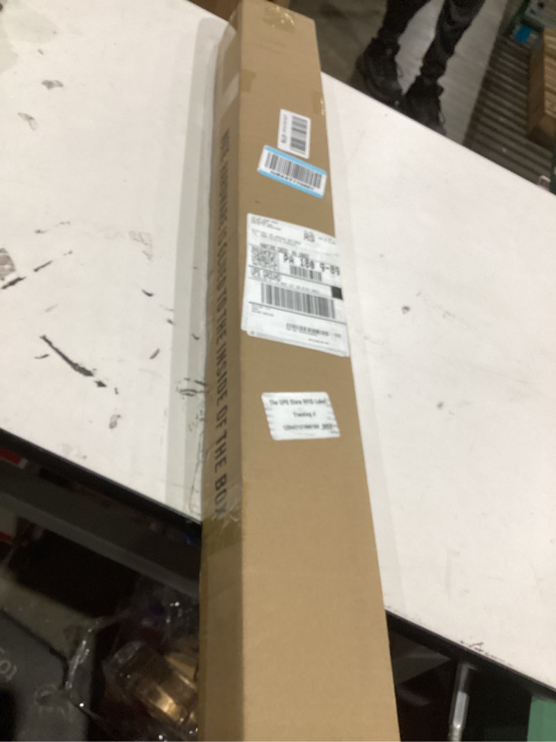 Condition photo showing As Is for 2 Pack Heavy Duty 1 Inch Diameter Single Curtain Rods 36-72” Adjustable Window Curtain Rod with Aluminum Alloy Cylindrical Cap Finials, Wall Mount and Ceiling Mount, Light Gold Light Gold 36-72"