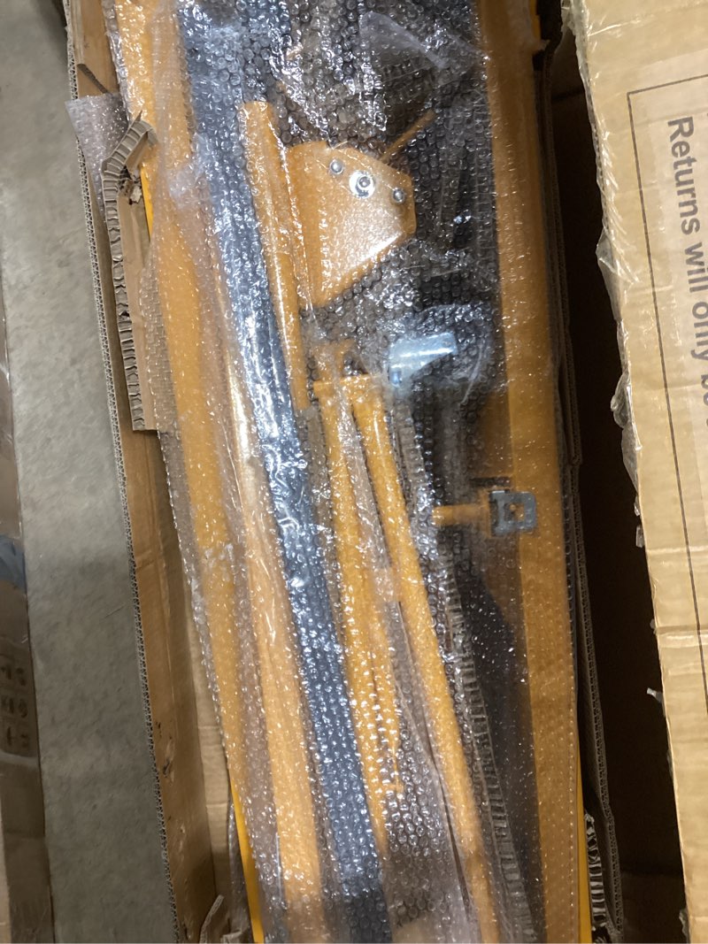 Condition photo showing Good Condition for rovibek drywall lift 11ft, drywall jack lift sheetrock lift for ceiling 360° adjustable, drywall panel hoist 150 lbs heavy duty drywall lifter, foldable sheetrock lift for home improvement (yellow) deep yellow 11 ft