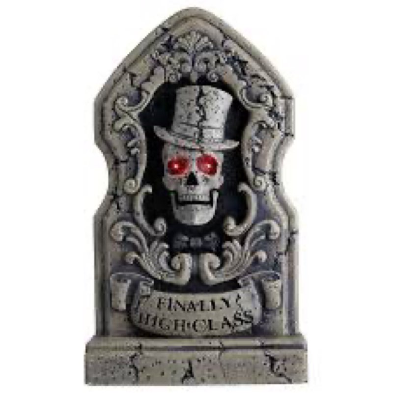 (Similar image) COLLECTIVE HOME - Talking Tombstone with Moving Skeleton - 24\" Halloween Animated Decoration, Infrar